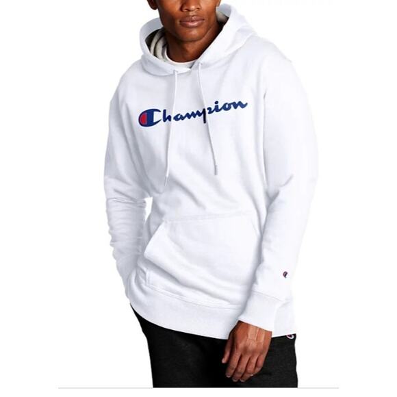 New Champion White Logo Spell-Out Hoodie Size 2X 2XL - Picture 1 of 13